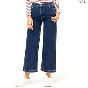 COPY - J Crew Women wide-leg jean medium dark wash. L5516 Size 30